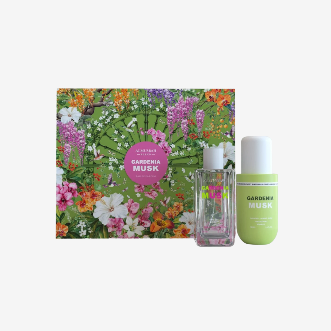 Gardenia Musk Set by Almusbah – 75ml Perfume + 160ml Body Mist - Unisex