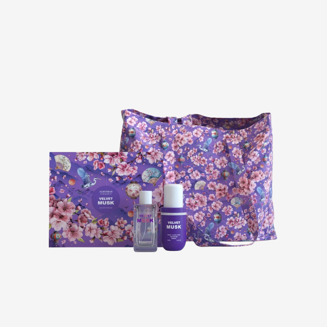 Velvet Musk Set by Al Musbah – 75ml EDP + 160ml Hair & Body Mist | Original