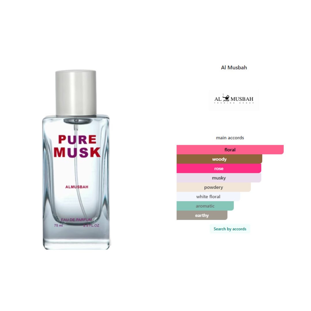 Pure Musk Perfume by Almusbah Blend Unisex – 30ml