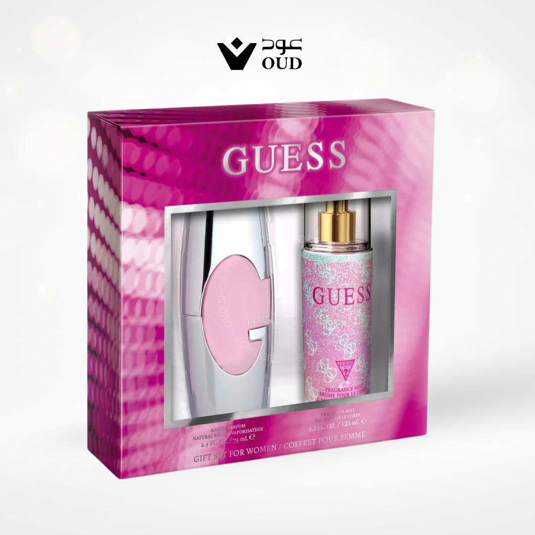 Guess Pink For Women Giftset - EDP 75ml + Fragrance Mist 125ml