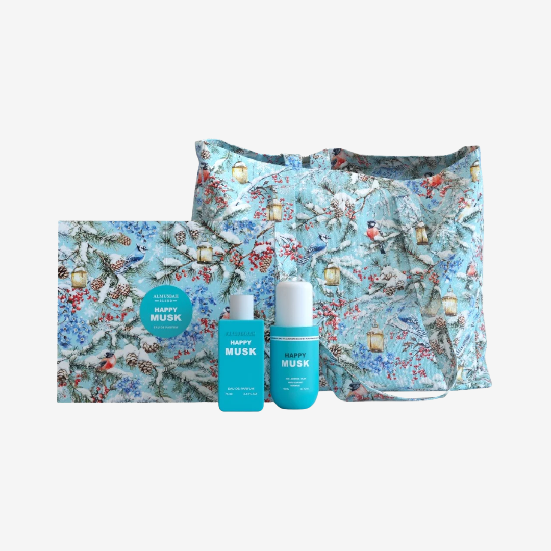 Happy Musk Set by Almusbah Blend – Eau de Parfum 75ml + Body Mist 160ml -Unisex