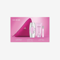 Guess Pink Set For Women Eau De Parfum 75ml + Travel Size 15ml+Body Lotion 100ml + Pouch