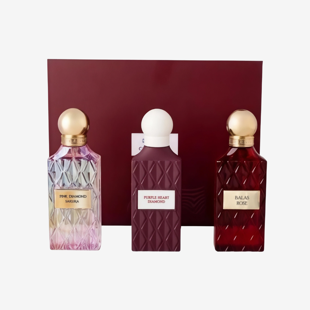 Maroon Diamond Set by IBRAQ For Women – 3 × 75ml